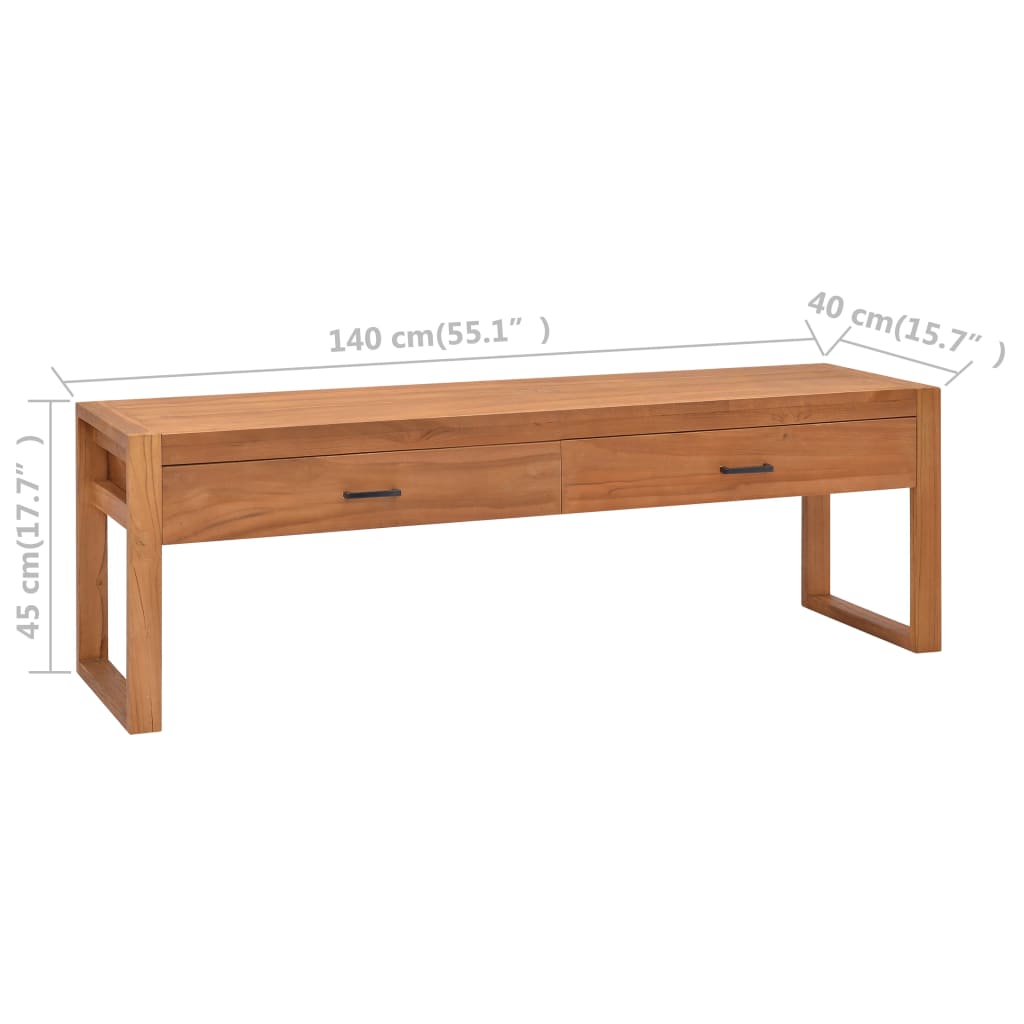 TV-Møbel Tre TV-benk heltre teak 140x40x45 cm
