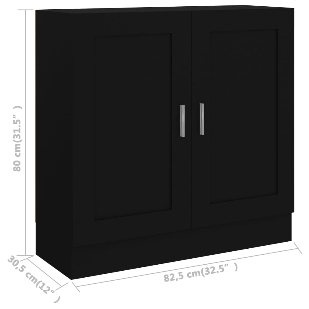 Bokhylle Svart 82,5x30,5x80 cm