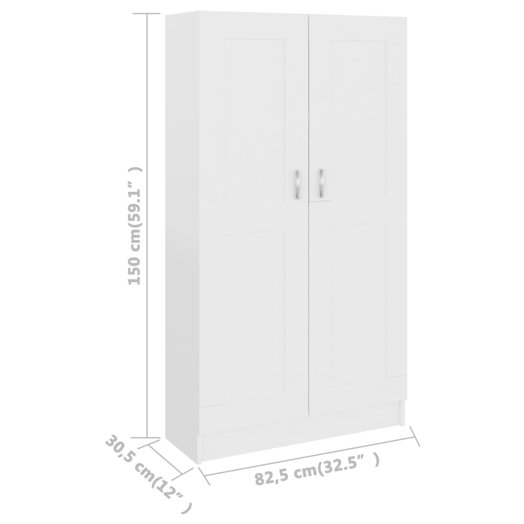 Skap Hvit 82,5x30,5x150 cm