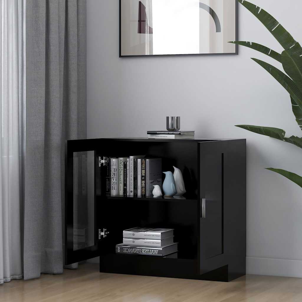 Vitrineskap Svart 82,5x30,5x80 cm