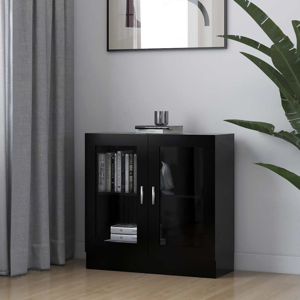 Vitrineskap Svart 82,5x30,5x80 cm
