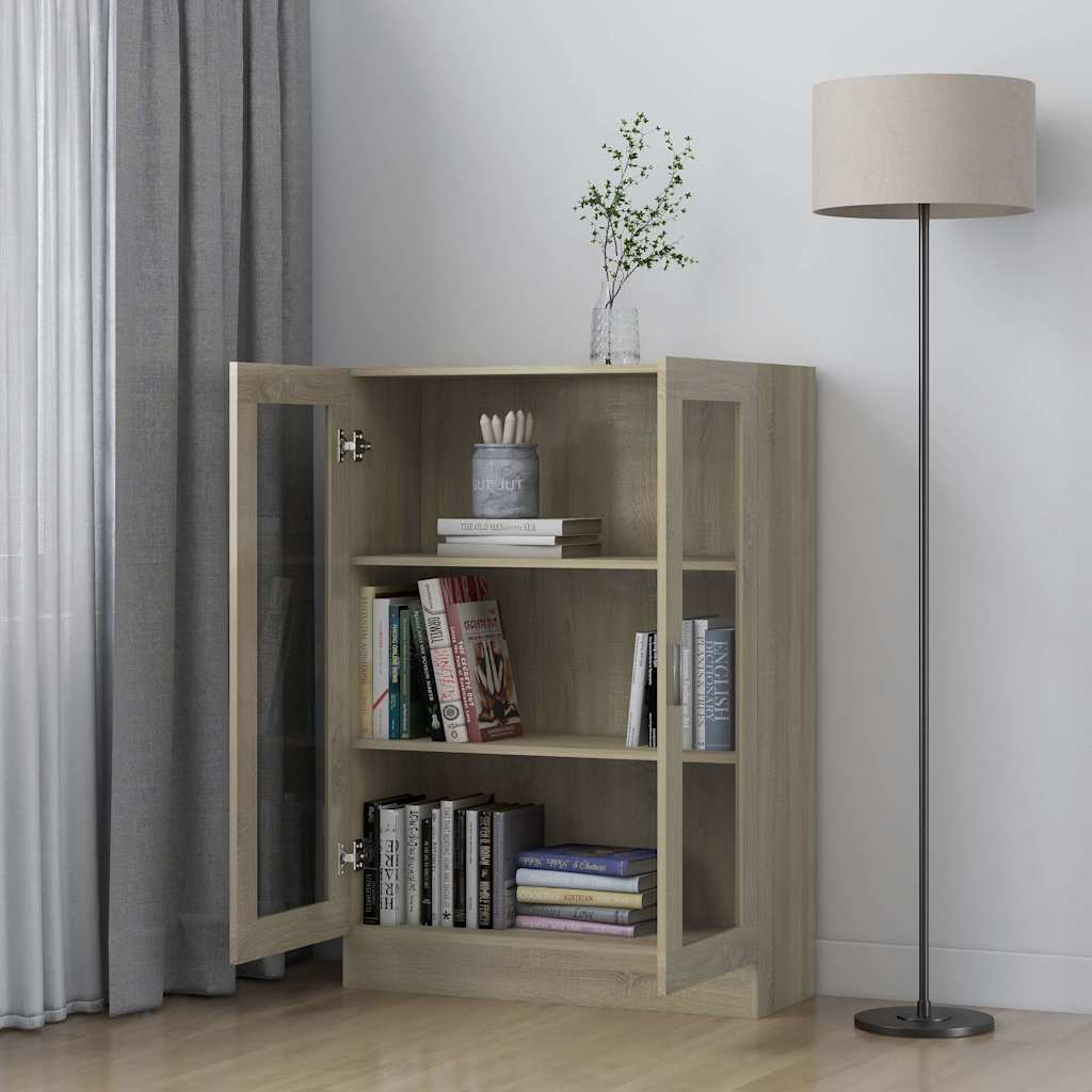 Vitrineskap Sonoma Eik 82,5x30,5x115 cm