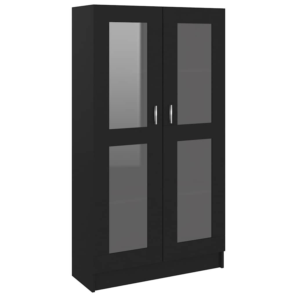 Vitrineskap Svart 82,5x30,5x150 cm