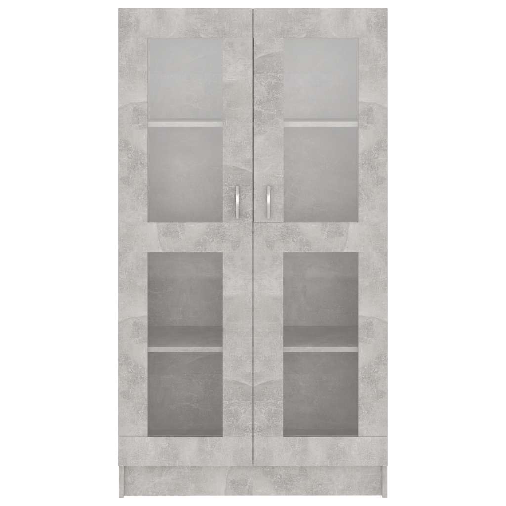 Vitrineskap Betonggrå 82,5x30,5x150 cm