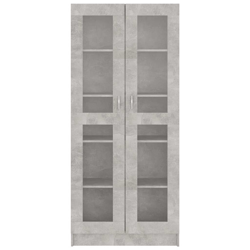 Vitrineskap Betonggrå 82,5x30,5x185,5 cm