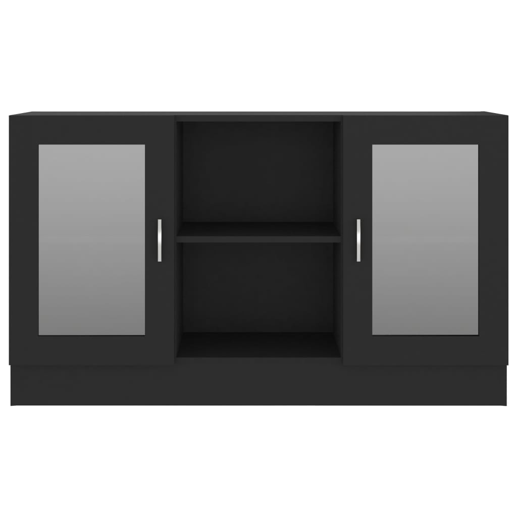 Vitrineskap Svart 120x30,5x70 cm