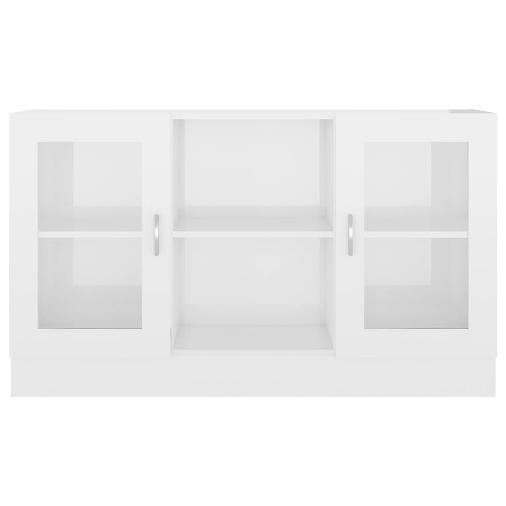 Vitrineskap Høyglans Hvit 120x30,5x70 cm