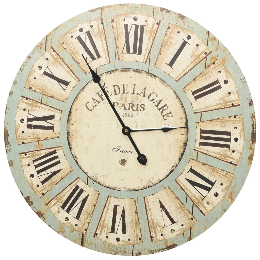 Veggklokke flerfarget 60 cm MDF