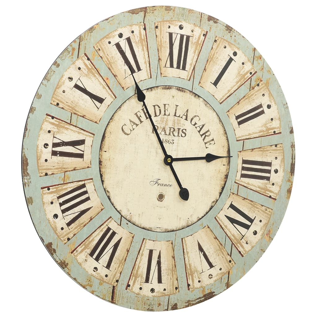 Veggklokke flerfarget 60 cm MDF