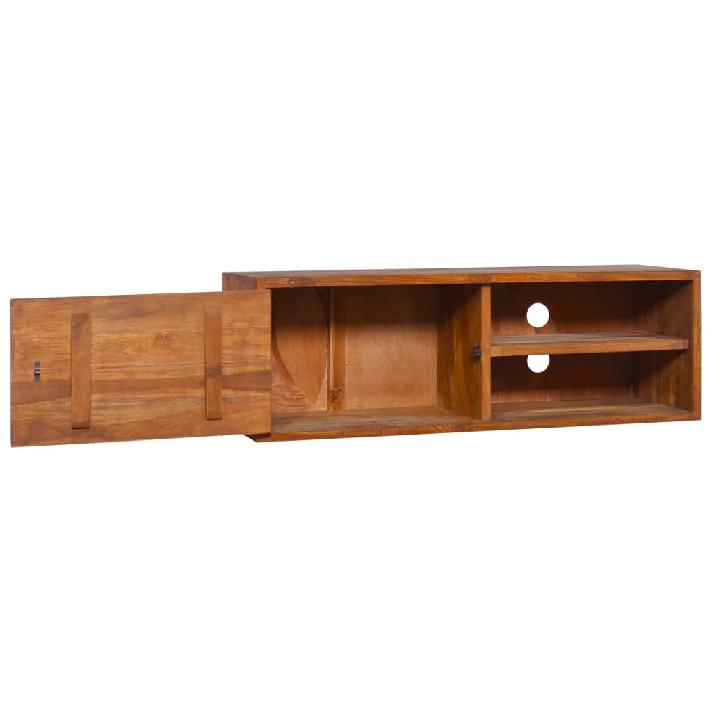 TV-Møbel Tre TV-benk heltre teak Veggmontert 180x30x30 cm