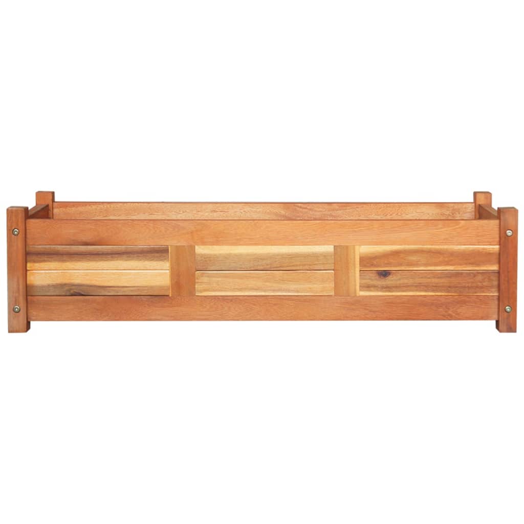 Utendørs Blomsterkasse Plantekasse Tre 2 stk akasietre 100x30x25 cm