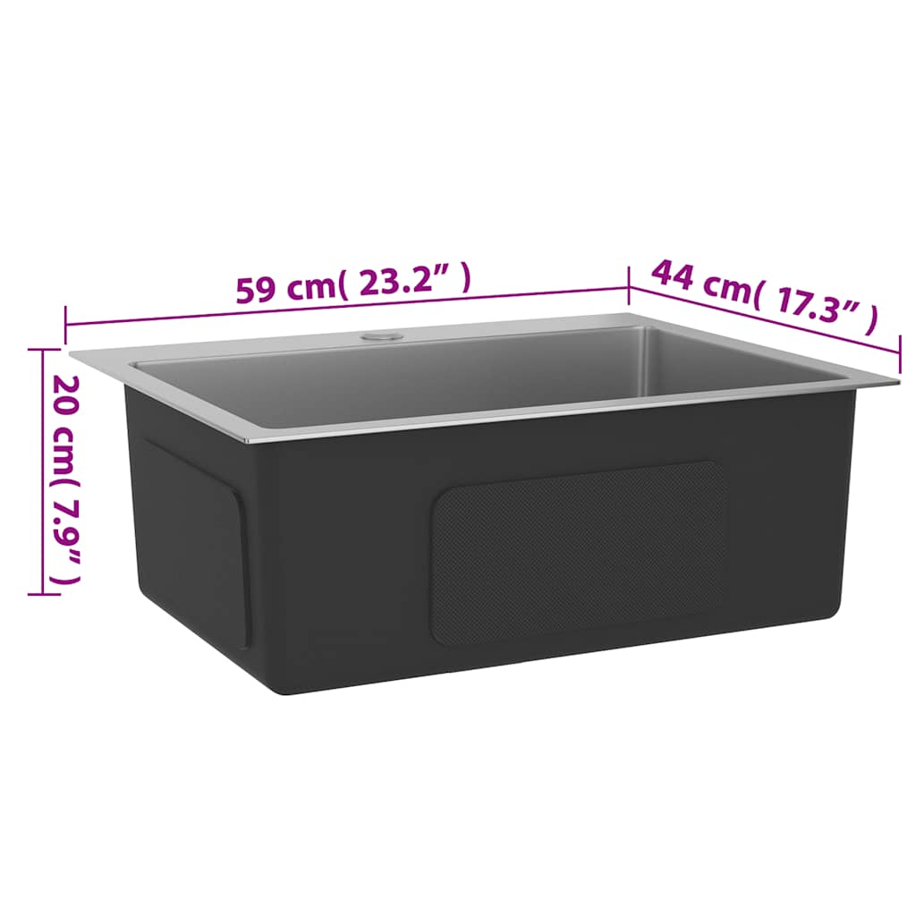 Kjøkkenvask Håndlaget rustfritt stål