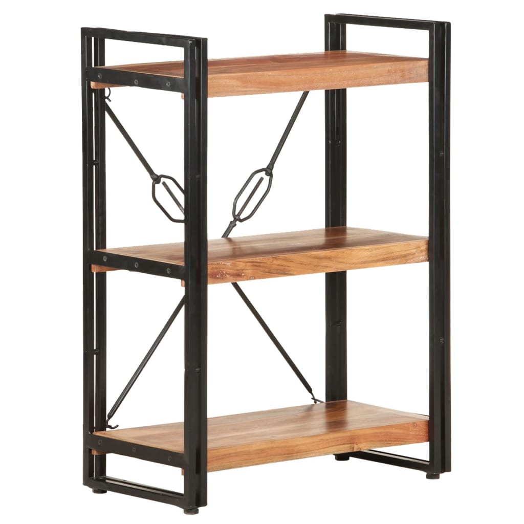 Bokhylle Tre 3 etasjer 60x30x80 cm heltre akasie