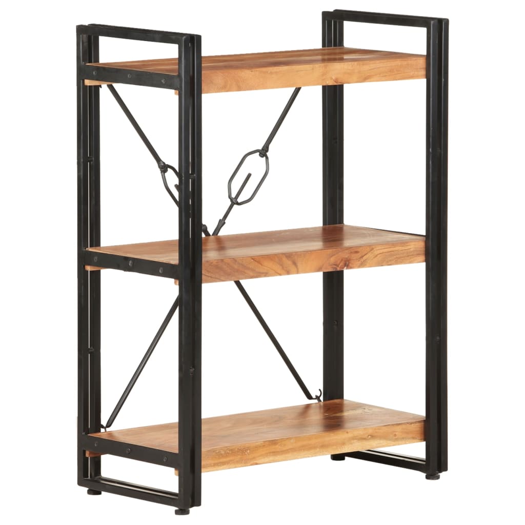 Bokhylle Tre 3 etasjer 60x30x80 cm heltre akasie