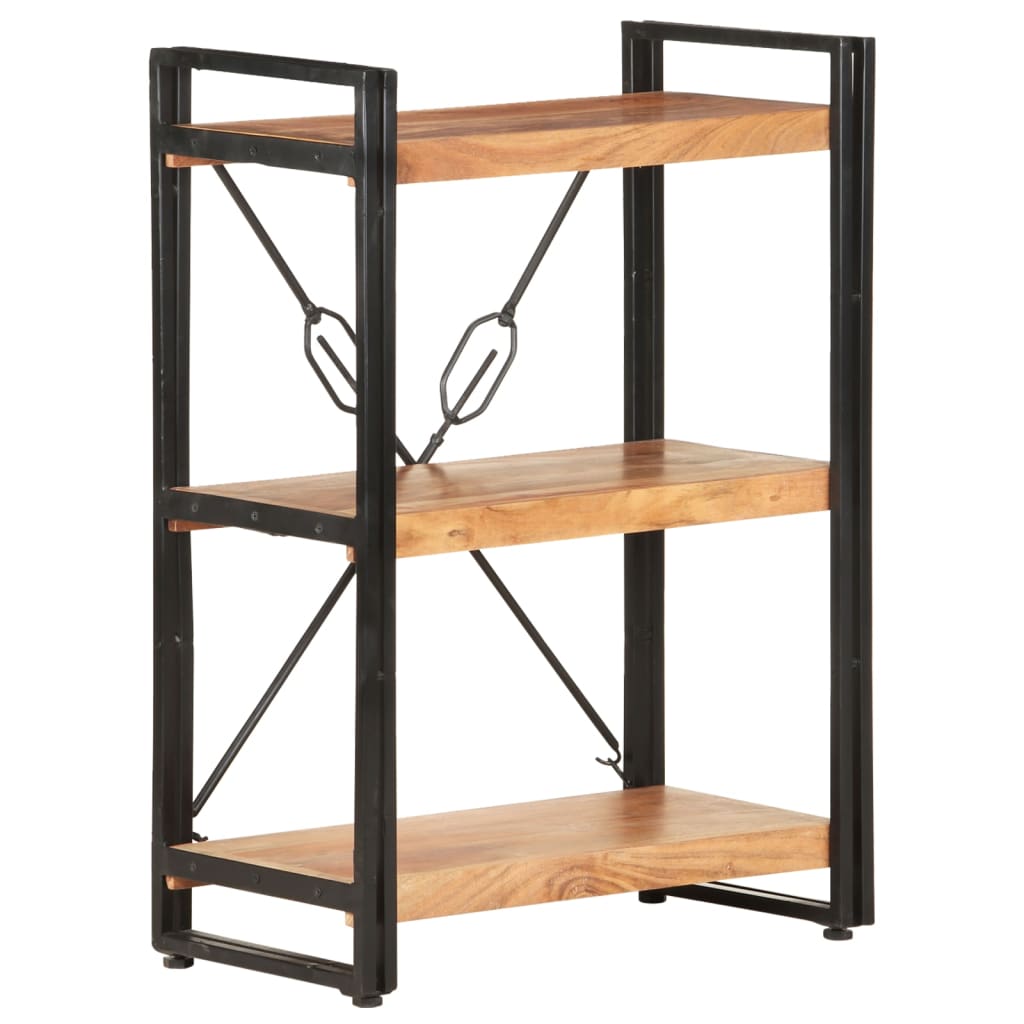 Bokhylle Tre 3 etasjer 60x30x80 cm heltre akasie
