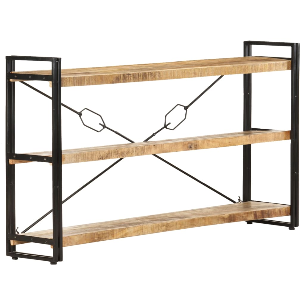Bokhylle Tre 3 etasjer 140x30x80 cm heltre mango