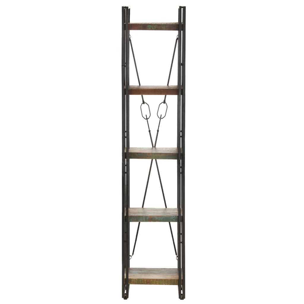 Bokhylle Tre 5 etasjer 40x30x180 cm gjenvunnet heltre