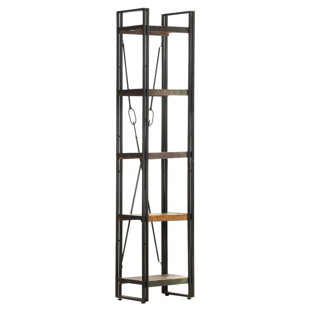 Bokhylle Tre 5 etasjer 40x30x180 cm gjenvunnet heltre