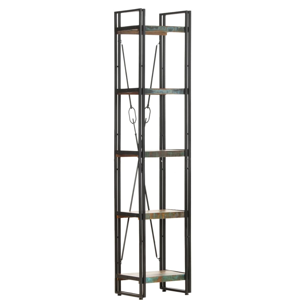Bokhylle Tre 5 etasjer 40x30x180 cm gjenvunnet heltre