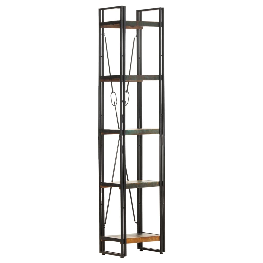 Bokhylle Tre 5 etasjer 40x30x180 cm gjenvunnet heltre