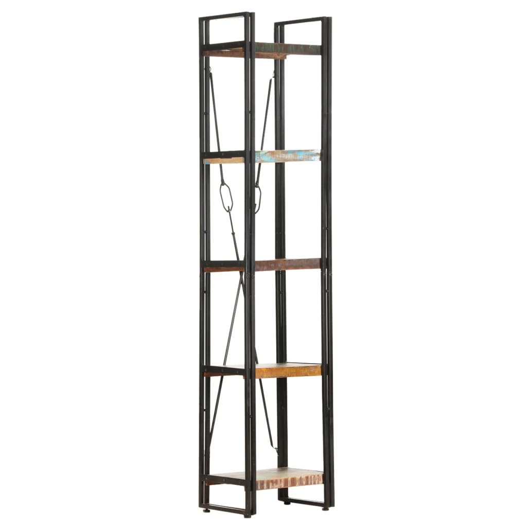 Bokhylle Tre 5 etasjer 40x30x180 cm gjenvunnet heltre