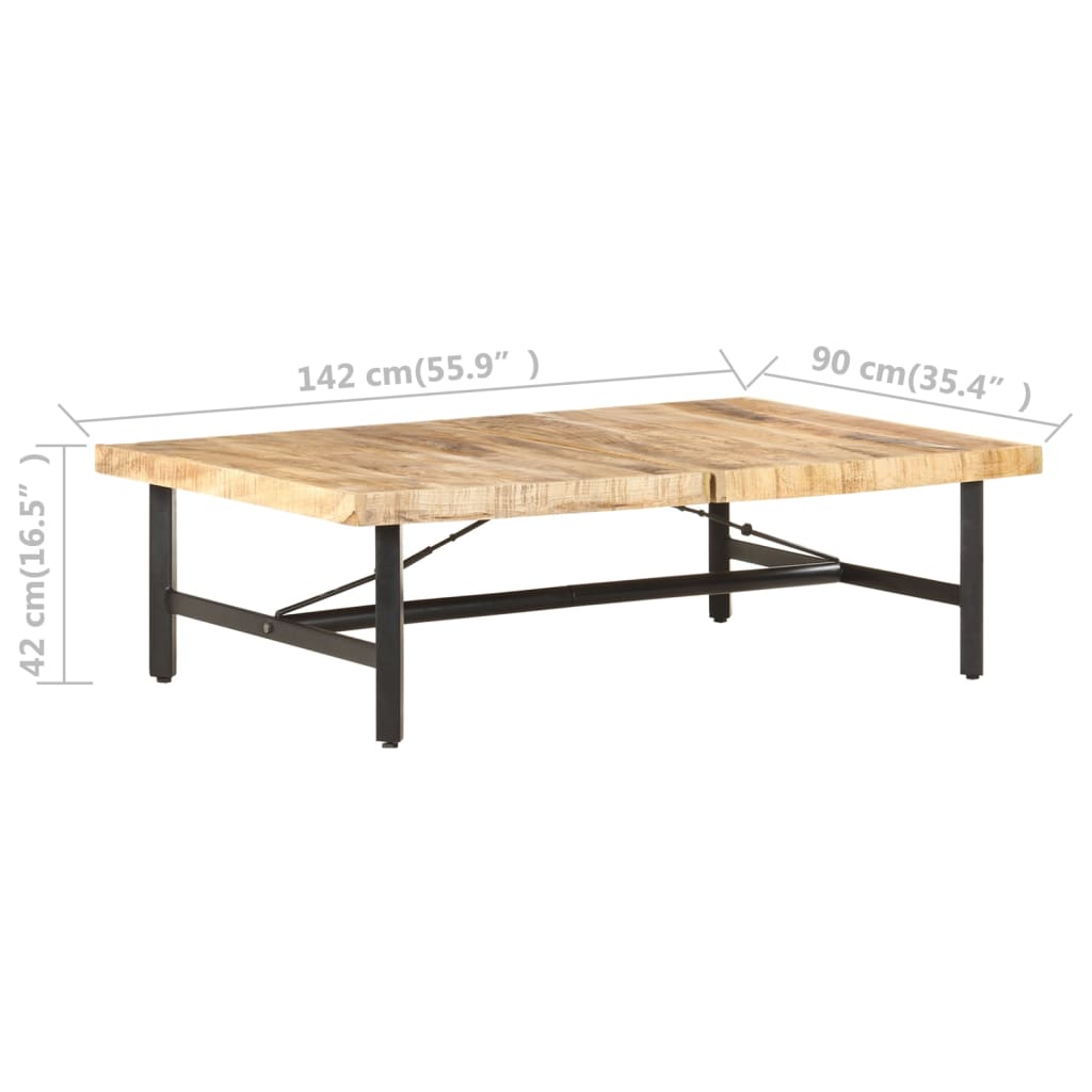 Salongbord Sofabord Tre 142x90x42 cm heltre mango