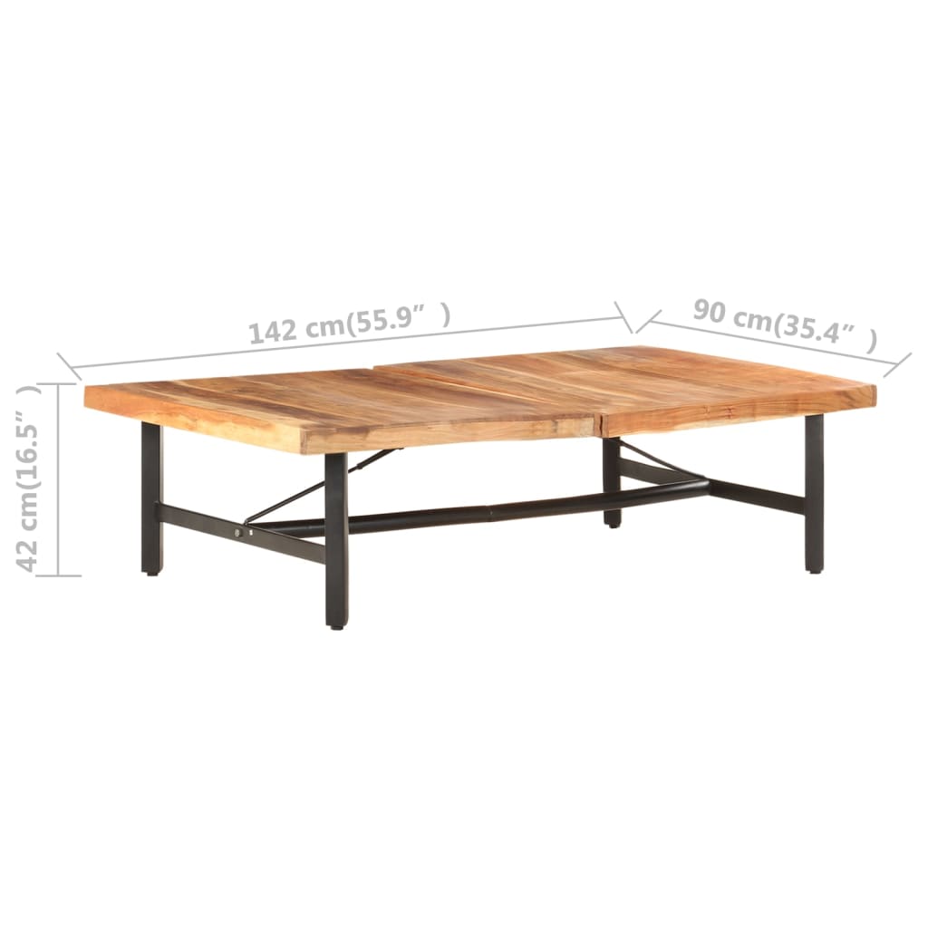 Salongbord Sofabord Tre 142x90x42 cm heltre akasie
