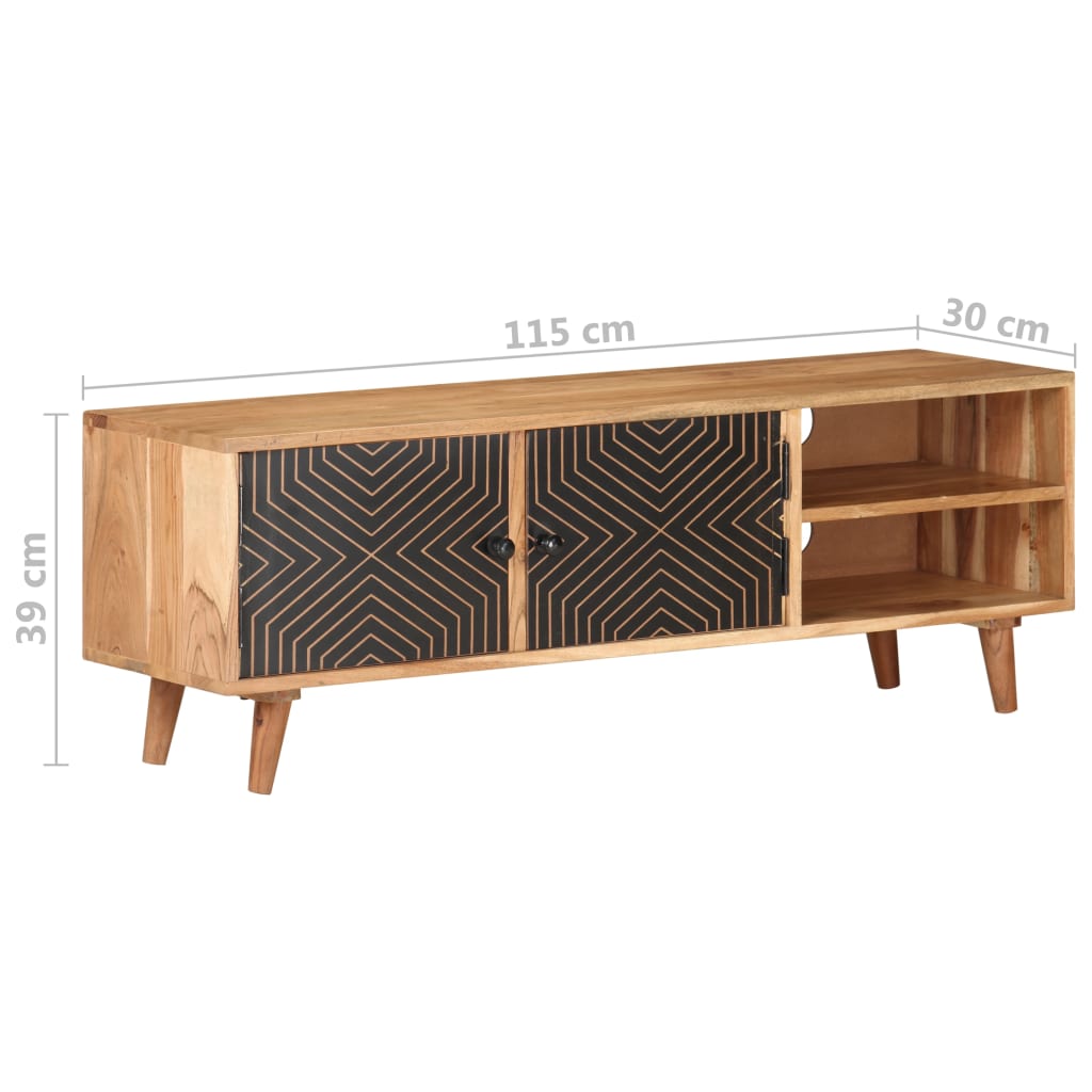 TV-Møbel Tre TV-benk heltre akasie 115x30x39 cm