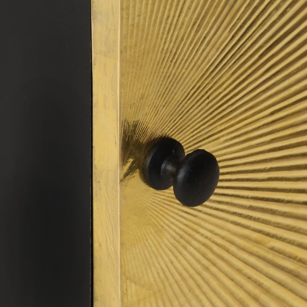 Nattbord Sengbord Tre heltre mangotre med messingfront 40x30x50 cm