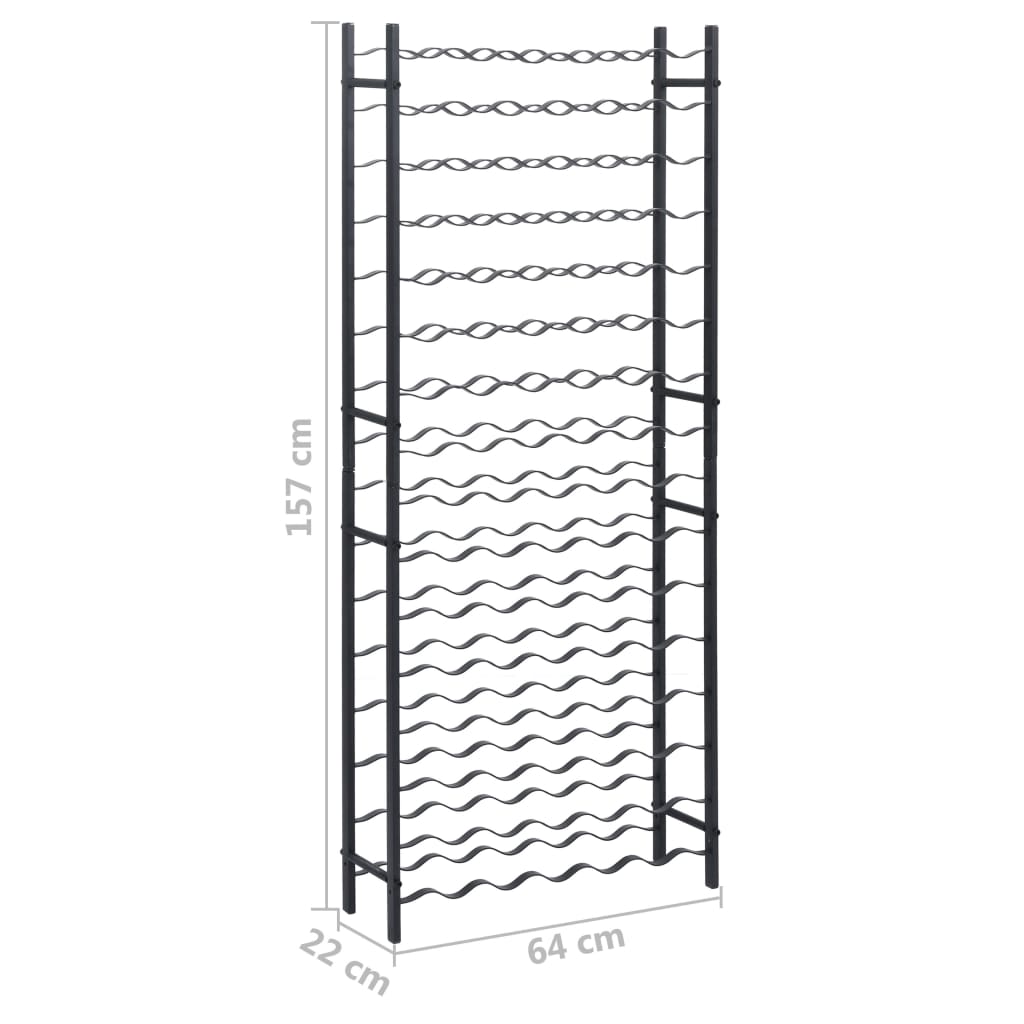 Vinstativ for 96 flasker Svart jern