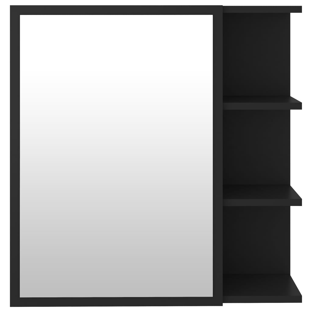 Baderomsspeil Speilskap til baderom Svart 62,5x20,5x64 cm