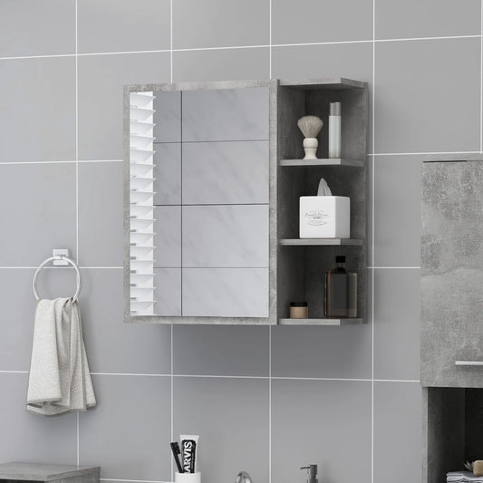 Baderomsspeil Skap Betonggrå 62,5x20,5x64 cm