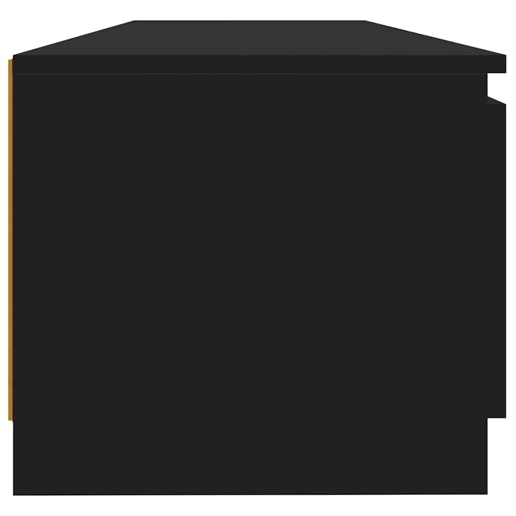 TV-Møbel Svart Tv-benk med LED-lys 140x40x35,5 cm