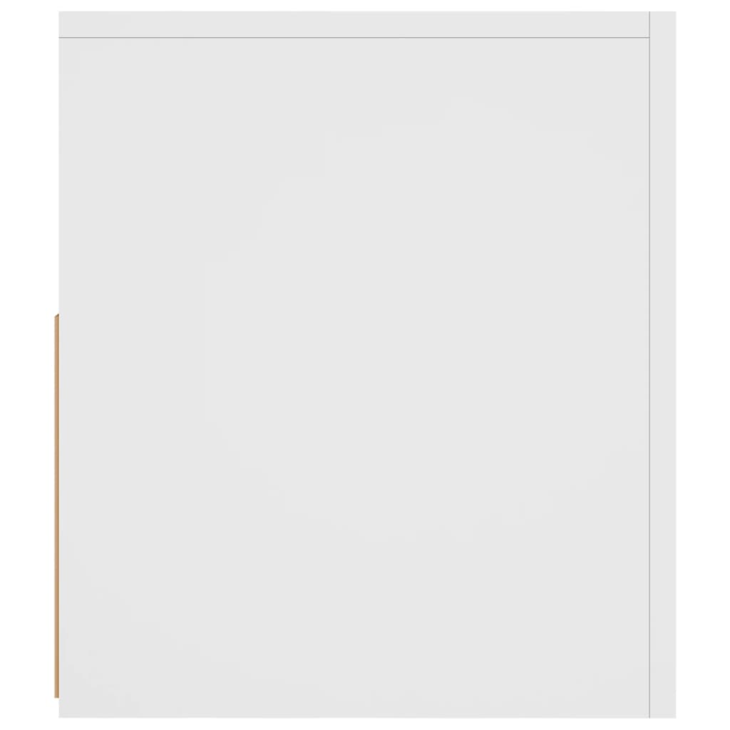 TV-Møbel Hvit TV-benk med LED-lys 120x35x40 cm