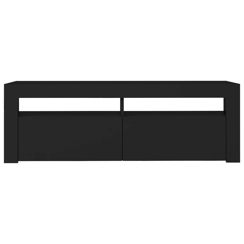 TV-Møbel Svart TV-benk med LED-lys 120x35x40 cm