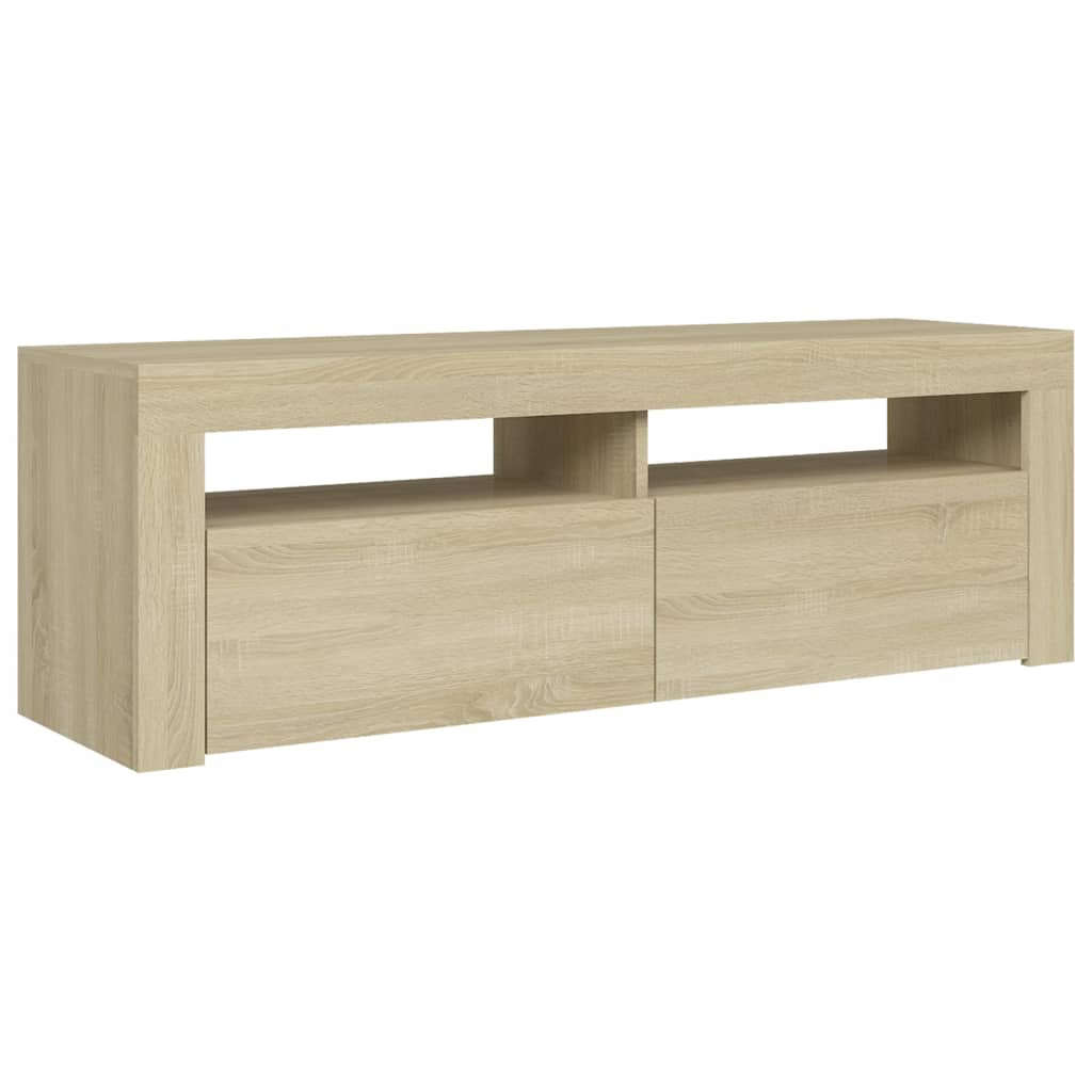 TV-Møbel Sonoma Eik TV-benk med LED-lys 120x35x40 cm