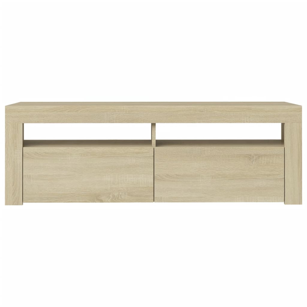 TV-Møbel Sonoma Eik TV-benk med LED-lys 120x35x40 cm