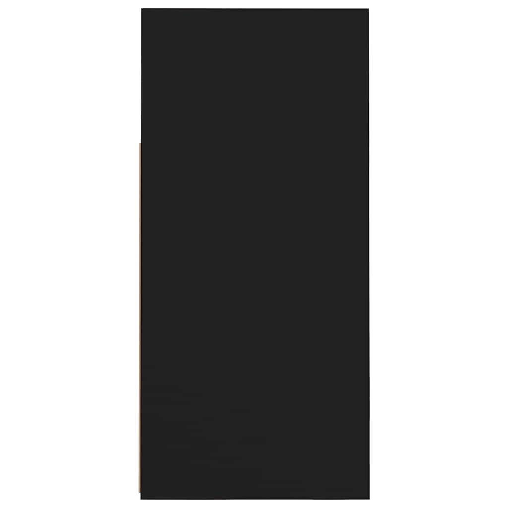 Skjenk Svart med LED-lys 80x35x75 cm