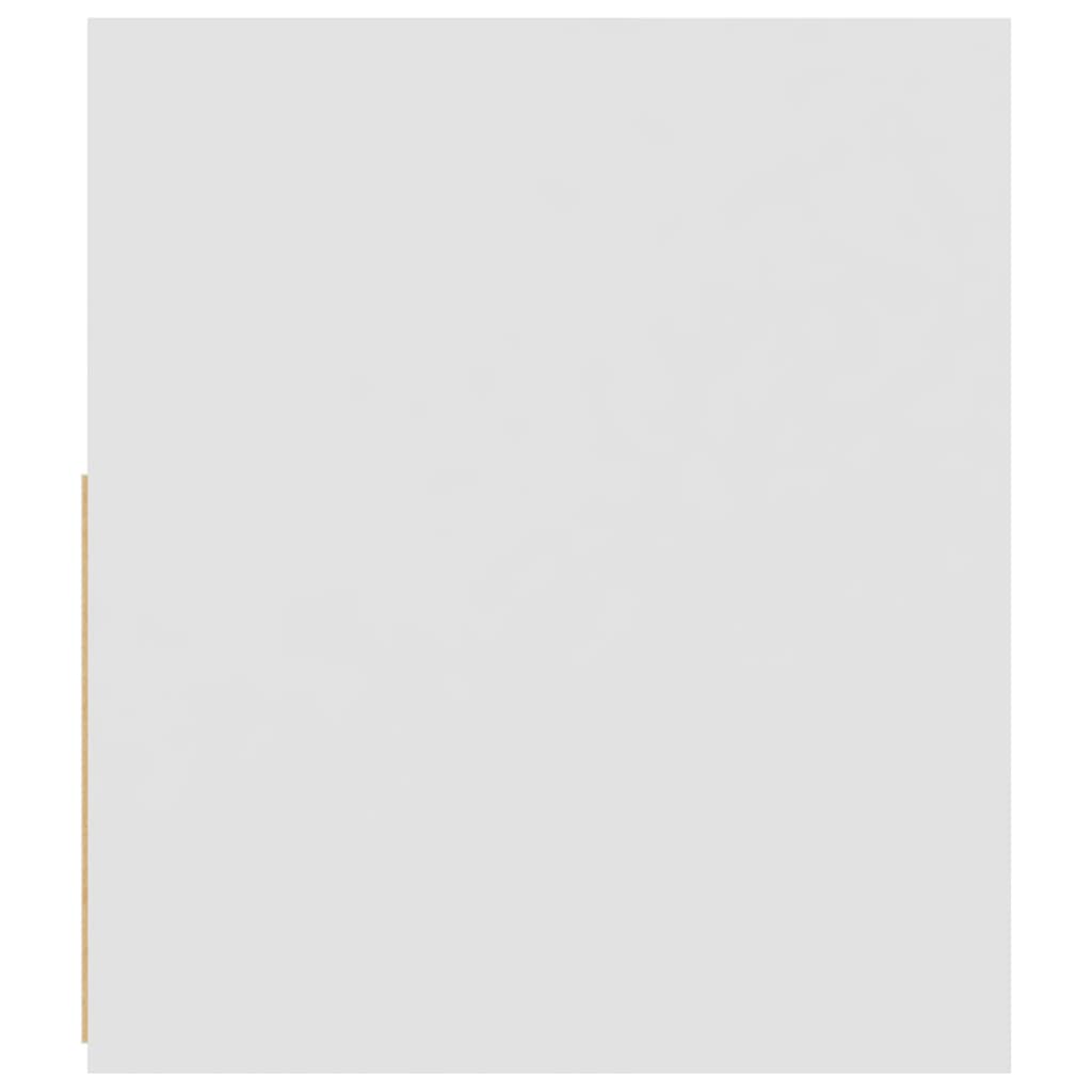 TV-Møbel Hvit TV-benk med LED-lys 120x35x40 cm