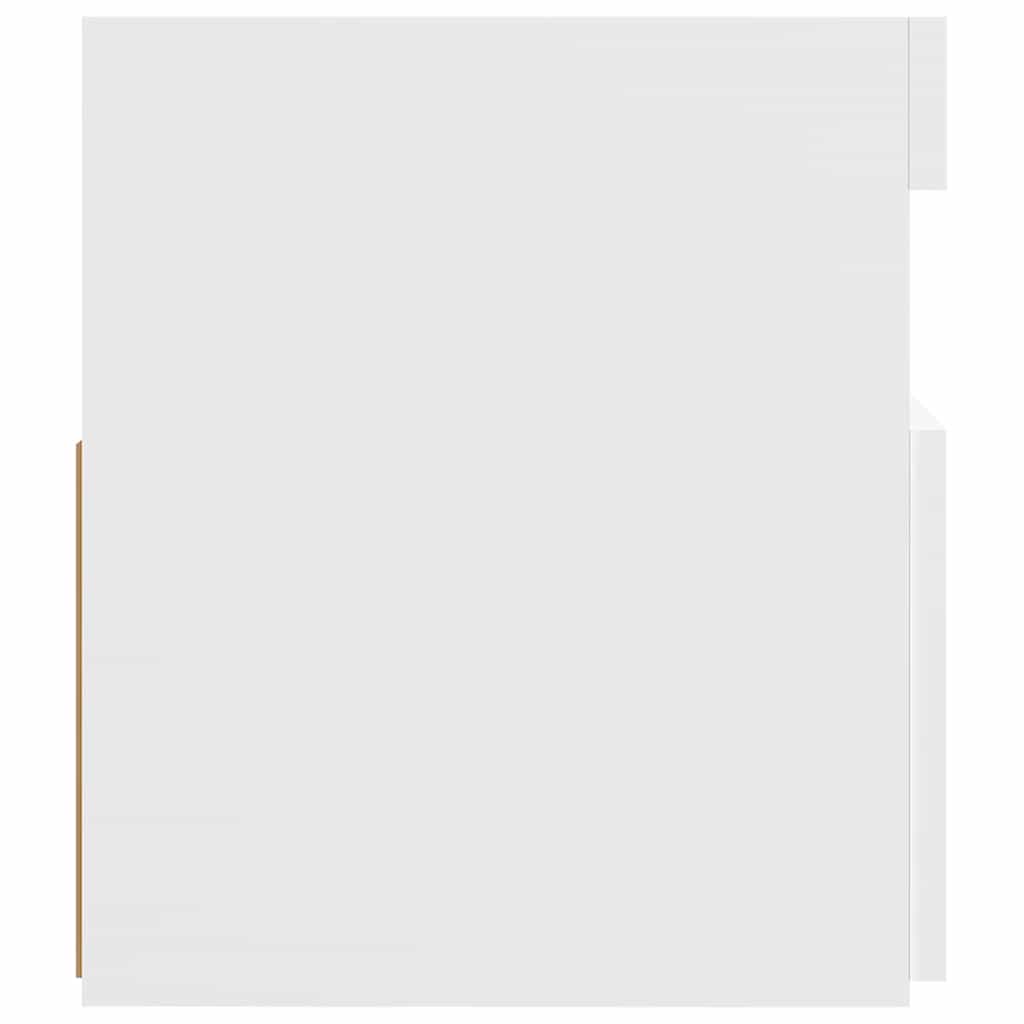 TV-Møbel Hvit TV-benk med LED-lys 120x35x40 cm