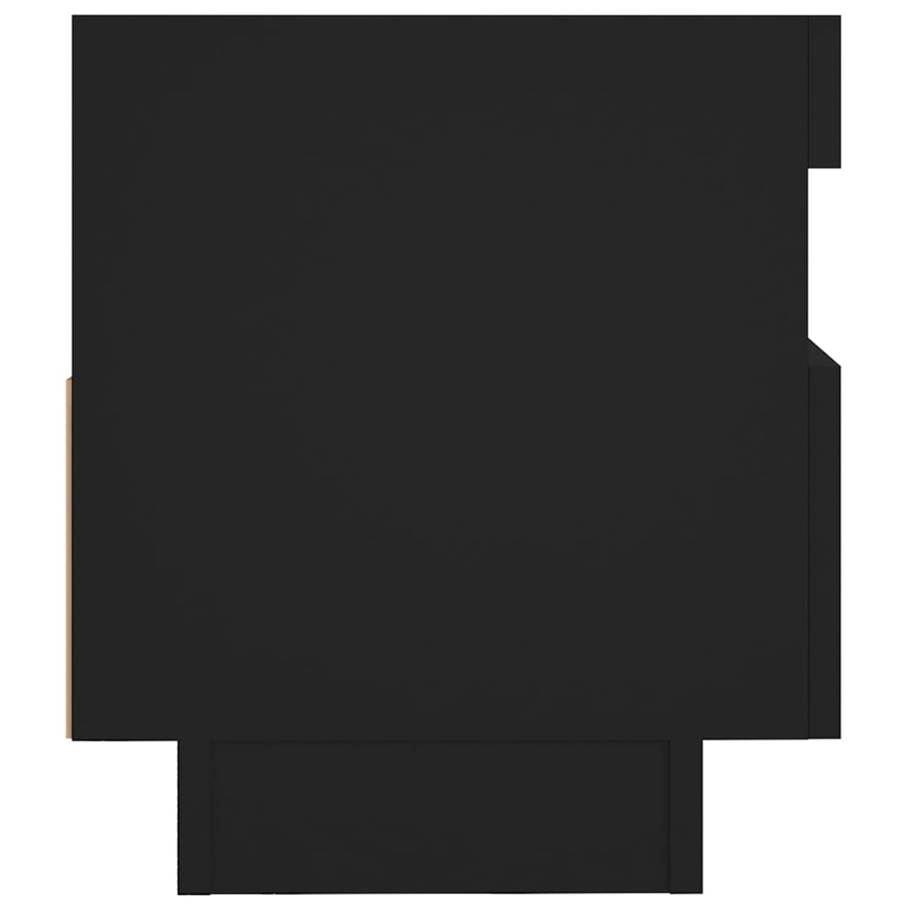 TV-Møbel Svart Tv-benk med LED-lys 80x35x40 cm