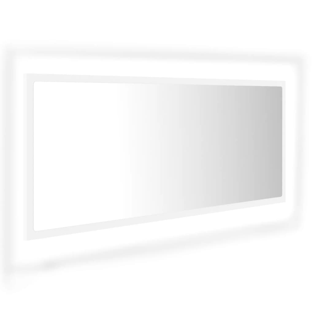 Baderomsspeil LED Hvit 100x8,5x37 cm akryl
