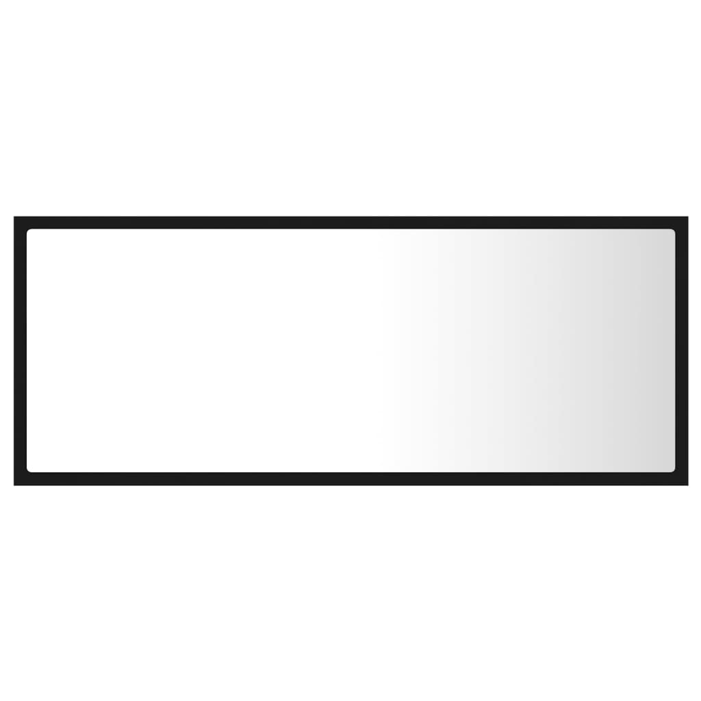 Baderomsspeil LED Svart 100x8,5x37 cm akryl