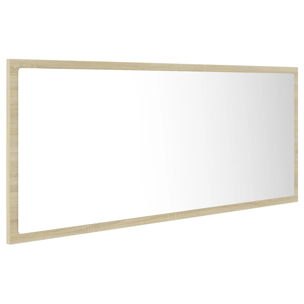 Baderomsspeil LED Sonoma Eik 100x8,5x37 cm akryl