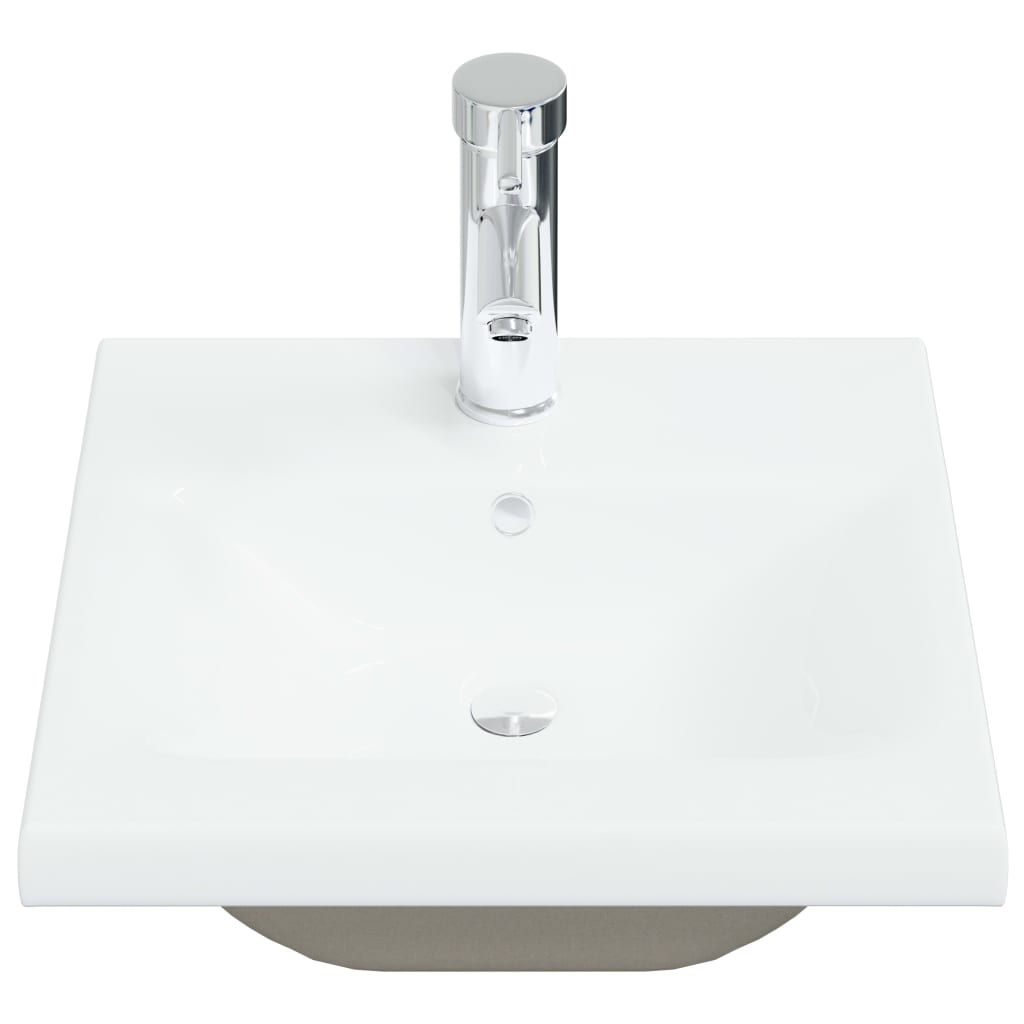 Baderomservant Innebygd med kran 42x39x18 cm keramikk hvit