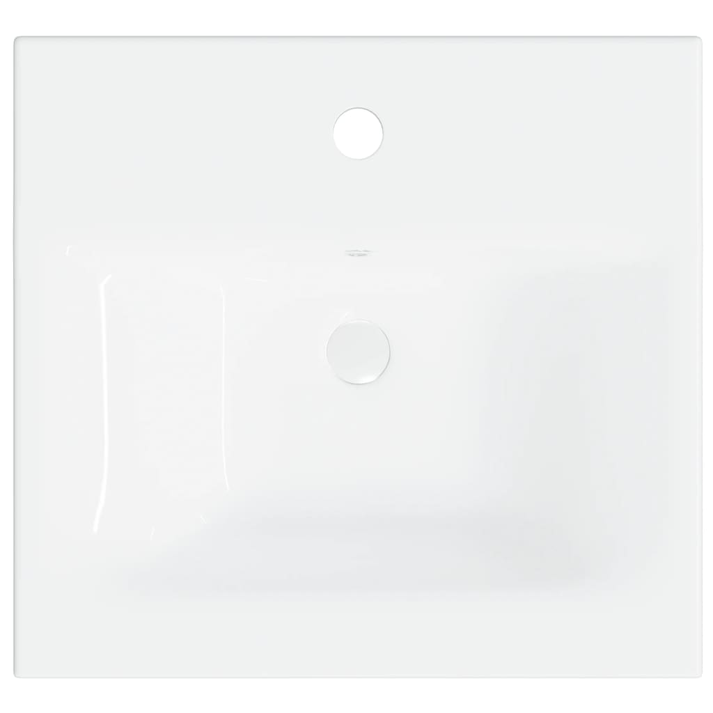 Baderomservant Innebygd med kran 42x39x18 cm keramikk hvit