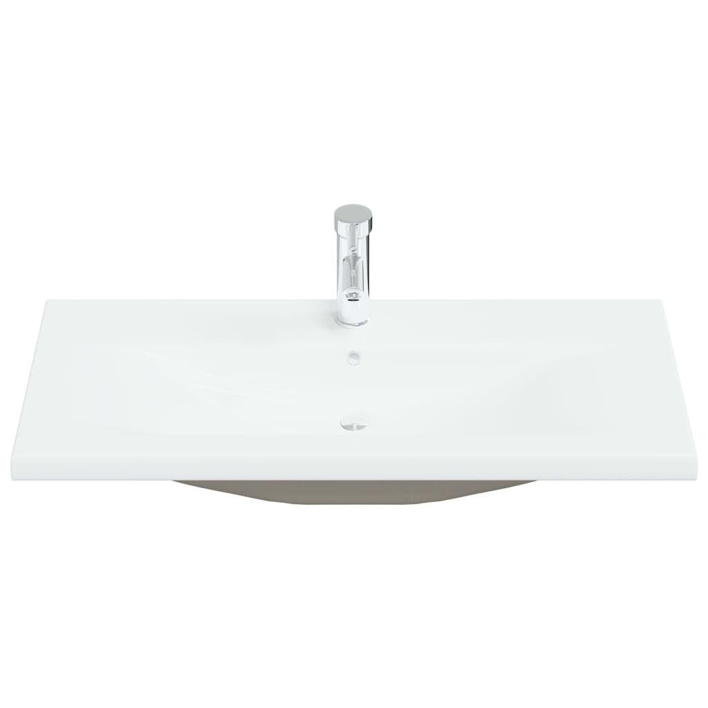 Baderomservant Innebygd med kran 91x39x18 cm kreamikk hvit