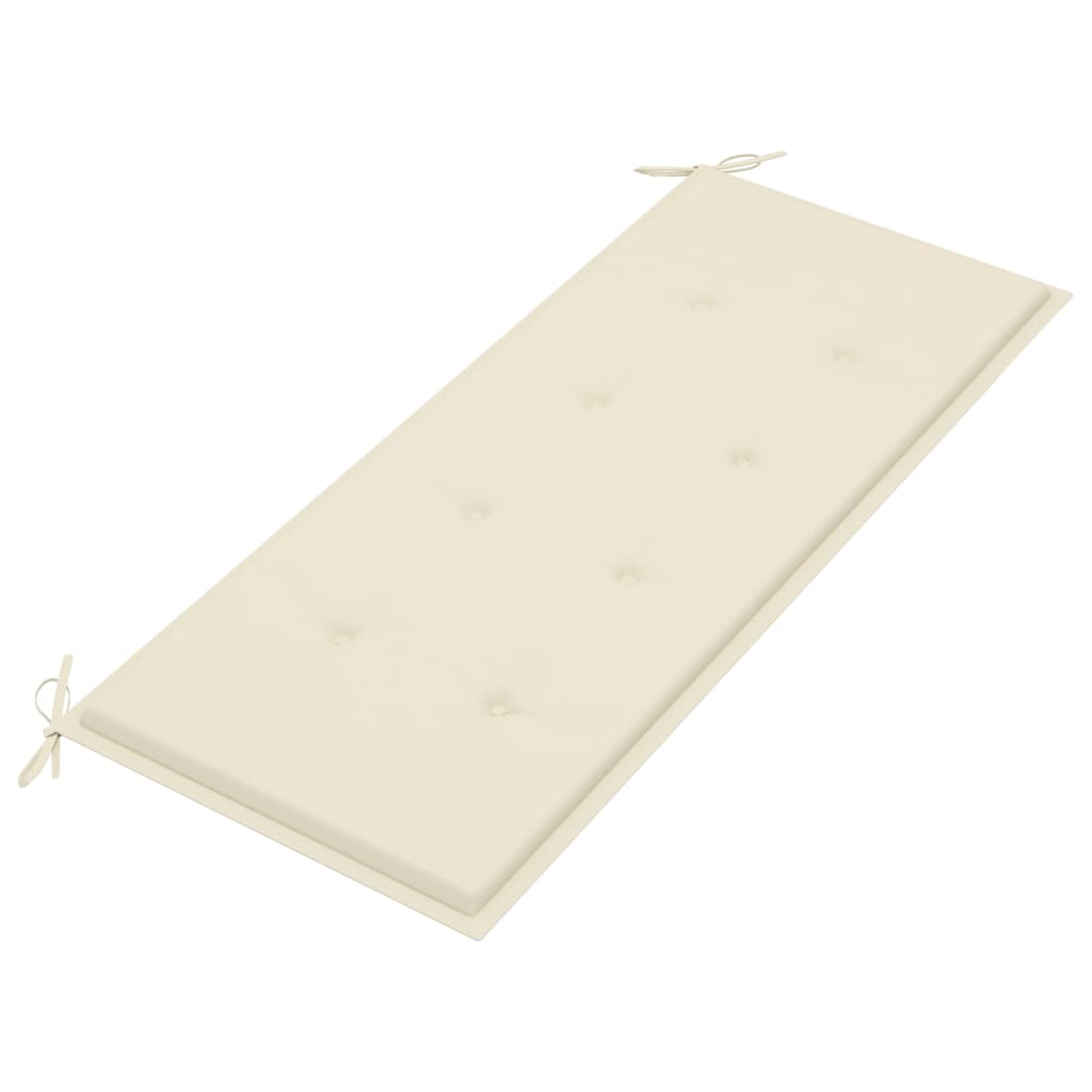 Stablebenk med pute 128,5 cm heltre teak