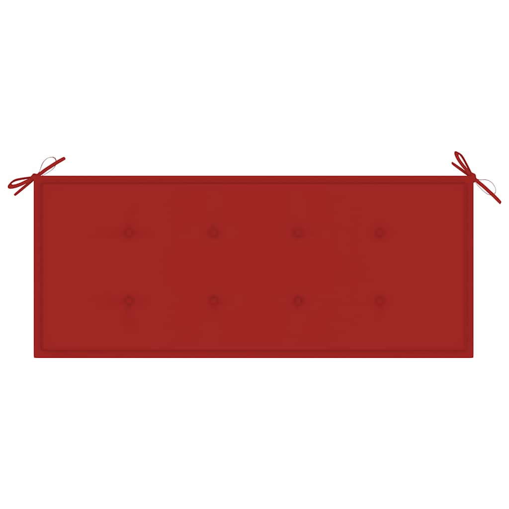 Stablebenk med pute 128,5 cm heltre teak