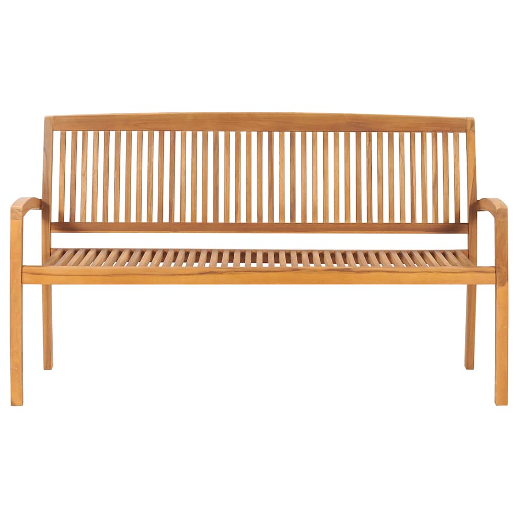 Stablebenk med pute 159 cm heltre teak